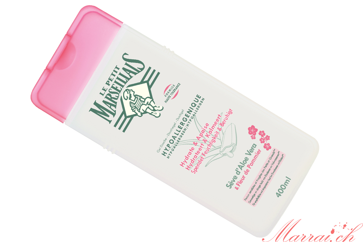 Le Petit Marseillais Duschmilch Hypoallergenique Sensitive Aloe Vera Apfelblüte- Bilder gehören LPM