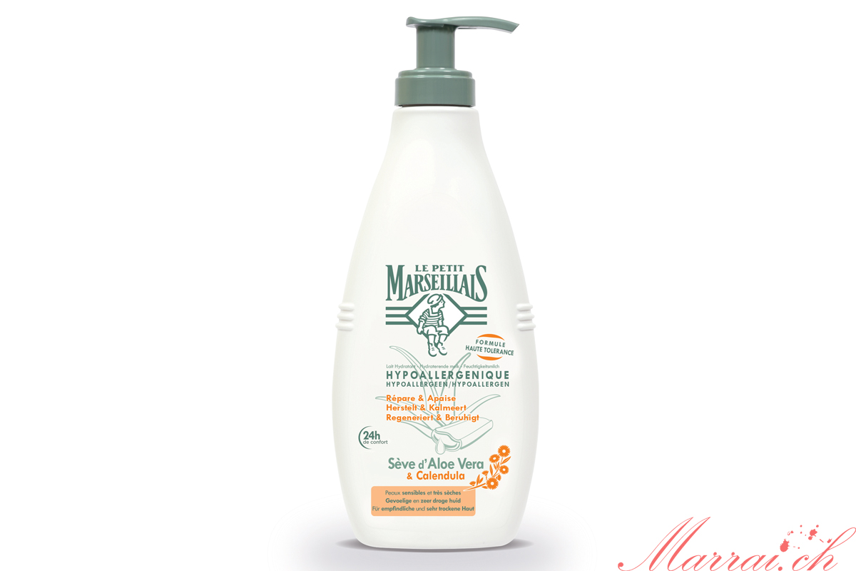 Le Petit Marseillais Lait Hydratant Hypoallergénique Aloe Vera Calendula- Bilder gehören LPM