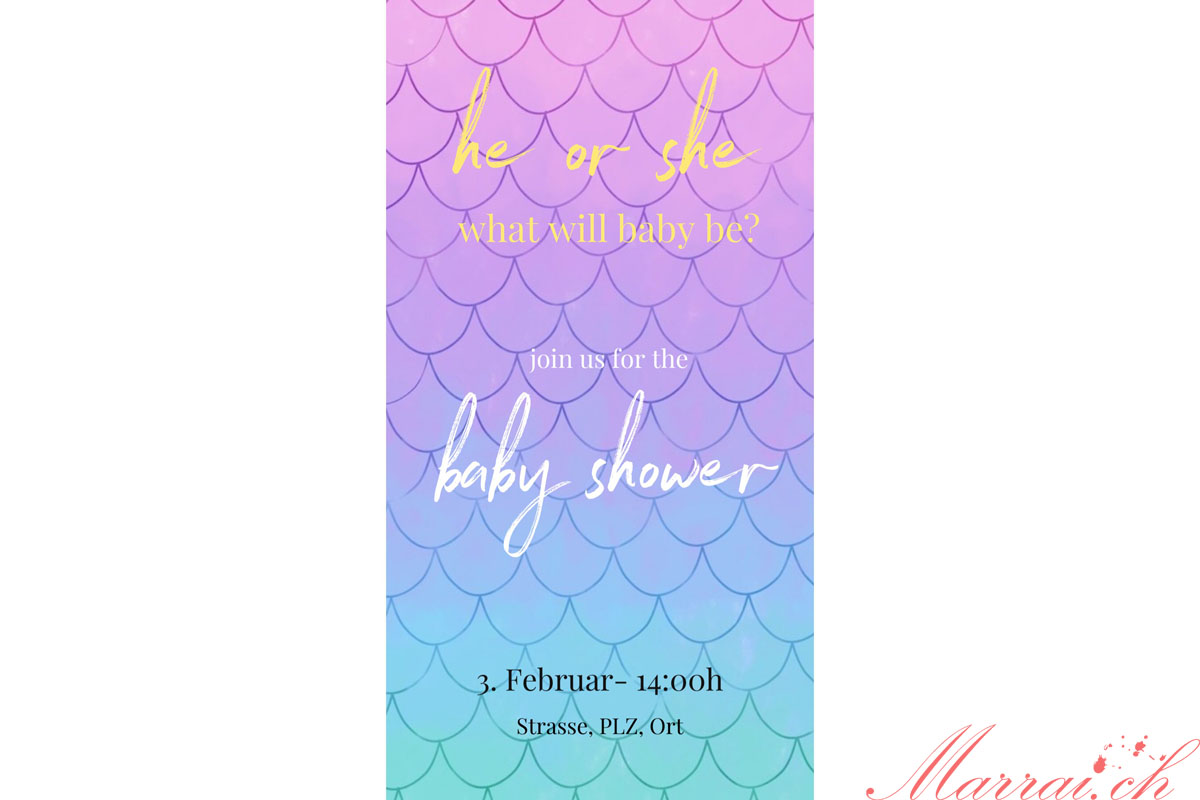 Baby Shower Party Einladung